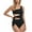 Black, variant on La Blanca Womens Mio One Shoulder Cutout One-Piece Swimsuit