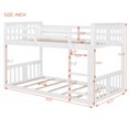 thumbnail image 4 of Aukfa Heavy Duty Twin over Twin Bunk Bed, Convertible Into Two Beds for Kids Teens, White, 4 of 8