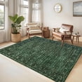 thumbnail image 2 of Washable Area Rugs for Living Room, 8x10 Floral Rugs Oriental Vintage Rugs Distressed Non Slip Stain Resistant Soft Low Pile Carpet for Bedroom Dining Room Nursery Kids Room, Green, 2 of 8