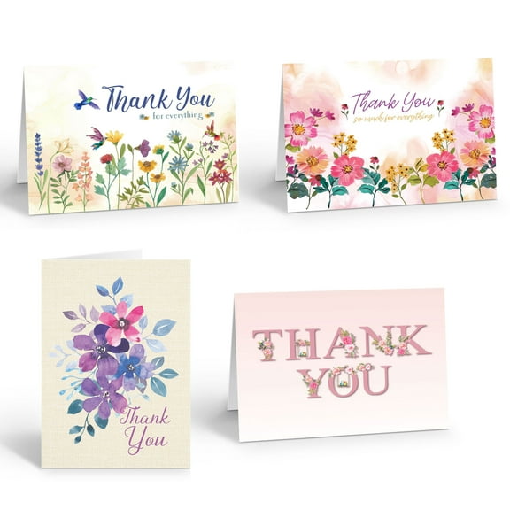 Stonehouse Collection | Assorted Floral Thank You Cards for Any Occasion | A Var