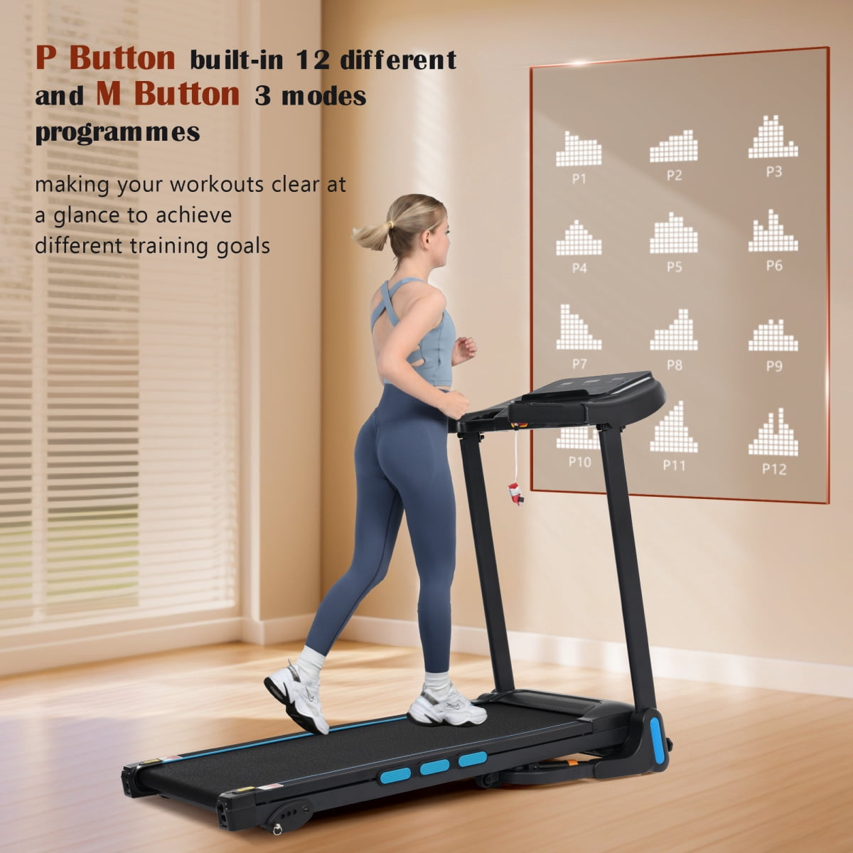 3.5HP New Treadmills for Home, Hydraulic System Auto Foldable Treadmill with Incline,10MPH 350Lbs Weight Capacity Electric Treadmills with Heart Rate Sensors,Type C & USB Charge ,Bluetooth Speaker