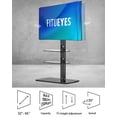 thumbnail image 3 of FITUEYES TV Stand with Swivel Mount and Glass Shelves for TVs up to 65", Black, 3 of 7