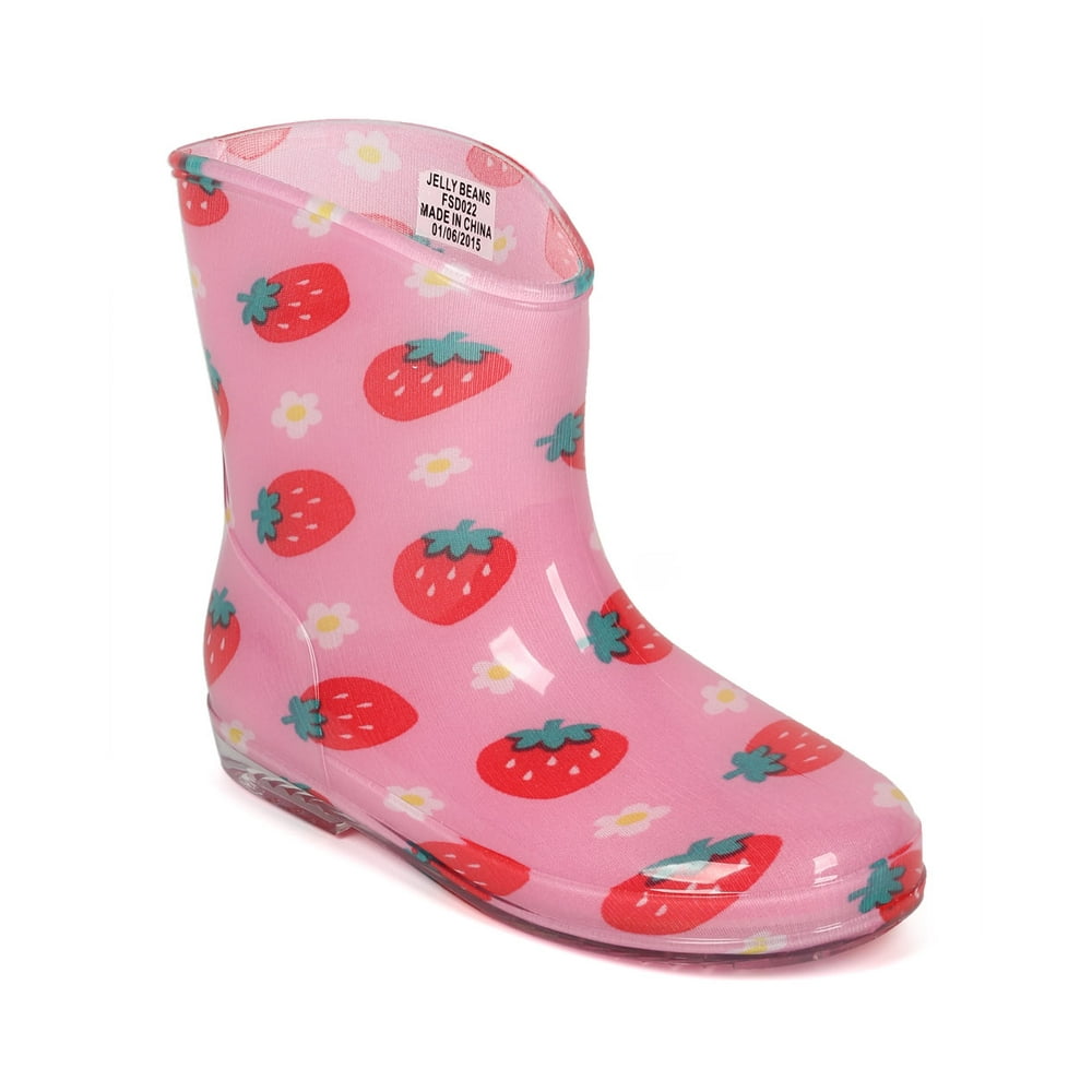 Jelly Beans - Jelly Beans CE94 Strawberry Jelly Flat Pull On Rain Boot ...