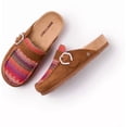 thumbnail image 2 of Minnetonka Women's Buckle Clog Flexible Sole, Brown Horizon Multi, 6.5 M US, 2 of 6