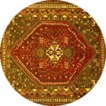 thumbnail image 1 of Ahgly Company Indoor Round Persian Yellow Traditional Area Rugs, 3' Round, 1 of 4