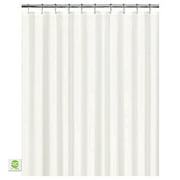 White Polyester Shower Curtain with Heavy-Duty Metal Grommets - 72x72