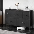 thumbnail image 6 of REAHOME 5 Drawer Steel Frame Bedroom Storage Organizer Dresser, Black Grey, 6 of 7