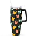 thumbnail image 2 of Personalized Dog Lover Gift Idea - 40oz Insulated Tumbler with Straw for Women - Non-Slip Handle Coffee Travel Cup, 2 of 7