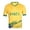 Z1Yellow, variant on Trendfront Womens Soccer Jersey V Neck Short Sleeve Brazil Brush Stroke Graphic Country Pride Match Day National Supporter Shirts