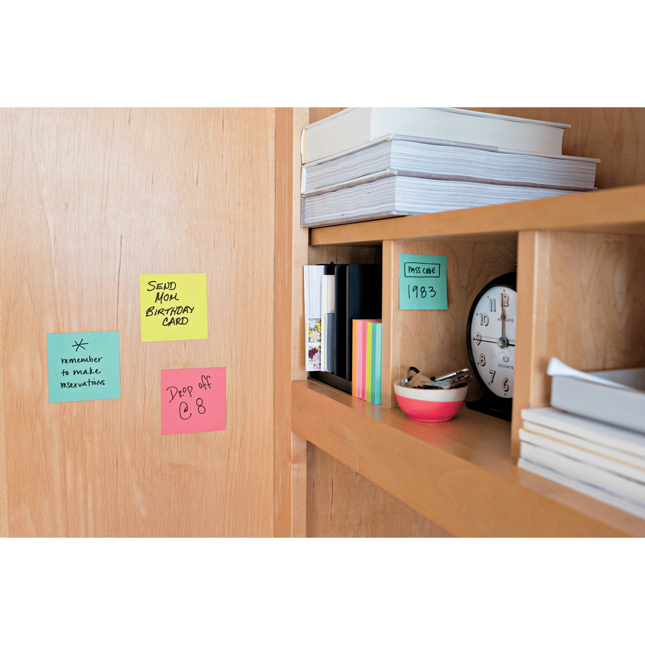 Post-it Notes Cube, 3 in. x 3 in., Bright Colors, 1 Cube