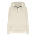 thumbnail image 4 of Azrian Sweaters for Womens Clearance,Fashion Women Casual Pure Color Long Sleeve Hooded Loose T-Shirt Blouse Pullover Tops Deals for Winter 2023 on Sale, 4 of 6