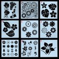 thumbnail image 1 of Tignapoo Floral and Leaf Design Stencil Template - 13x13cm Hollow Printing Mold for Creative Art, Graffiti, and Painting Projects - Available in Multiple Styles, 1 of 5