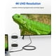 thumbnail image 3 of Cable DisplayPort a HDMI JSAUX 4K de 3 m, nailon trenzado, negro, 3 of 8