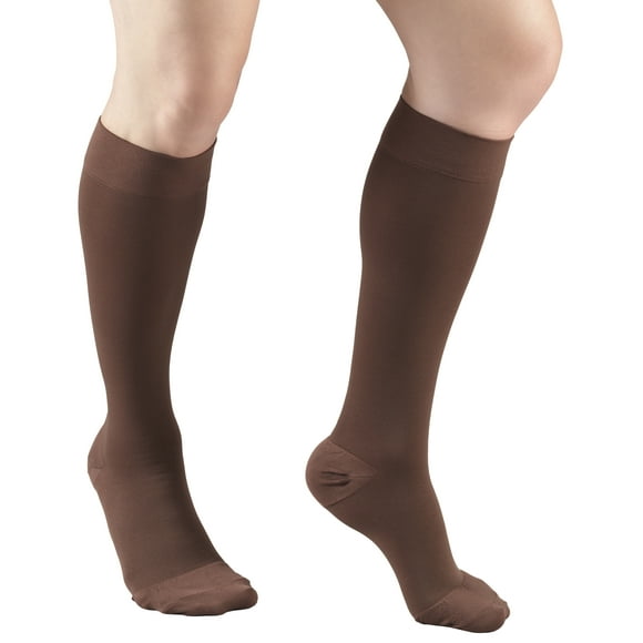 Truform Knee High Stockings, Closed Toe: 20 - 30 mmHg, Brown, Small