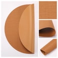thumbnail image 5 of Placemats Set of 6 Leather Placemats for Kitchen Dining Table Placemats Wipeable Table Mat Apricot White 13x13inch, 5 of 6