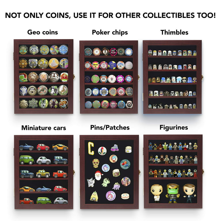 Challenge Coin Holder Collection Display Album Holds 120 Coins, Tokens