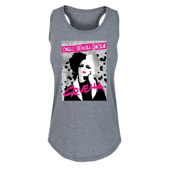 Disney's Cruella - Hello Cruell World - Women's Racerback Tank Top