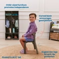 thumbnail image 4 of ECR4Kids Bentwood Table and Curved Back Chair Set, Kids Furniture, Grey Wash, 5-Piece, 4 of 9
