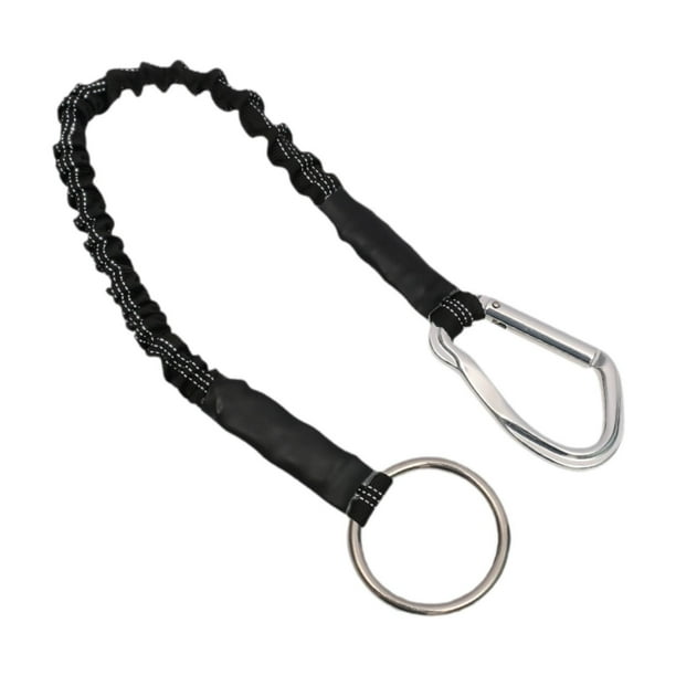 Cuerda de tracción para rafting al aire libre, cuerda de remolque, dispositivo de liberación rápida, elástica Negro