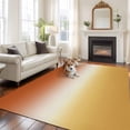 thumbnail image 3 of Gradient Orange Washable Living Room Rugs 6'x9', Modern Minimalist Yellow Orange Ocean Beach Low Pile Throw Large Area Rug Non-Slip Sturdy Edge Binding Carpet for Dining Room Kitchen Office, 3 of 9
