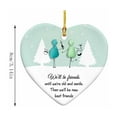 thumbnail image 3 of Litrail Handmade Heart-Shaped Sea Glass Friendship Ornament - Christmas Tree Hanging Gift for Friend & Sister, 3 of 6