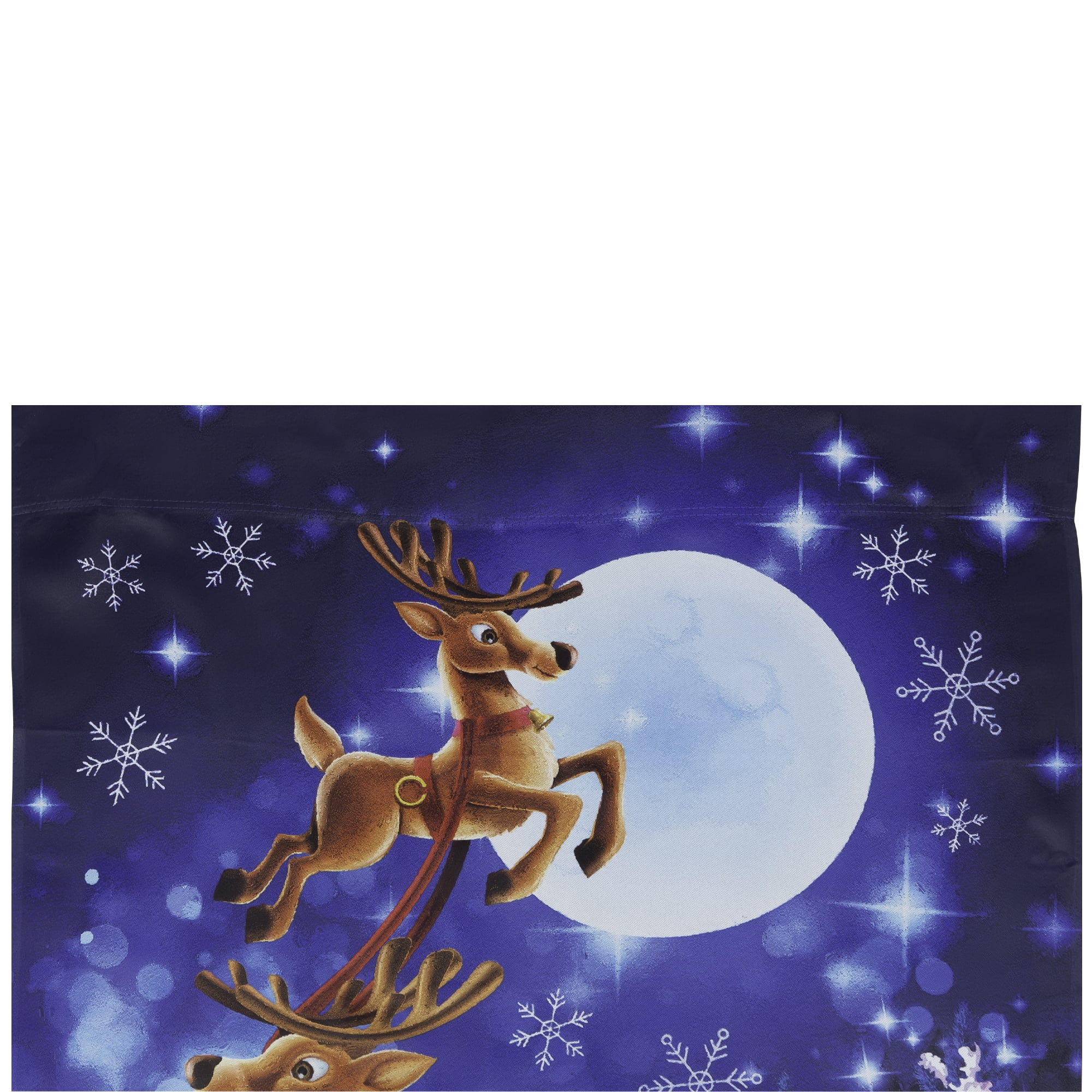 Santa and Reindeer Sleigh Ride Outdoor House Flag 28" x 40"