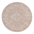 thumbnail image 2 of Unique Loom Outdoor Traditional Collection Area Rug - Valeria (3' 1" Round Pink/Ivory), 2 of 6