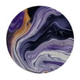 thumbnail image 2 of JEUXUS Violet Agate Tablecloth Round Table Cover 36in-70in Elastic Edge White, 2 of 7
