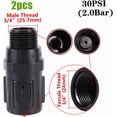 thumbnail image 3 of HUGFEGWE Pressure Regulator 2Pcs 3/4inch 30PSI Thread Plastic Regulator Valve Replacement Pressure Reducer for Irrigation System Gardening Drip Irrigation Kits CJB91-96698, 3 of 7