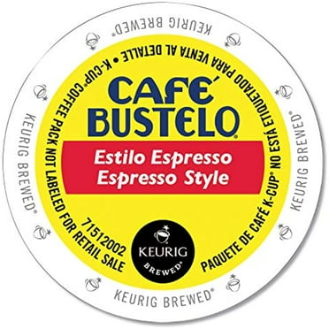 Cafe Bustelo Espresso K Cup Pods For Keurig Brewers, Dark Roast Coffee, Espresso, 24 Count
