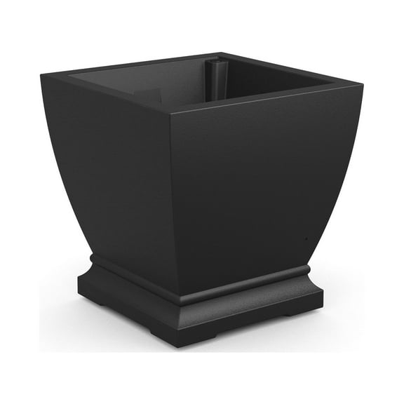 Acadia 20” x 20” x 20” Square Black Self Watering Plastic Planter