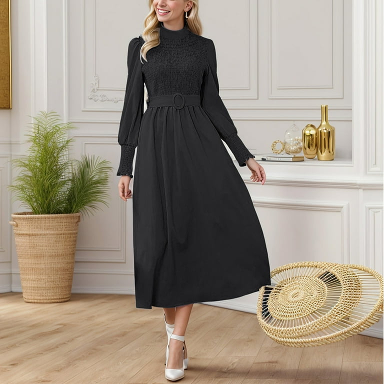 ホット セールの通販 ZIZOCWA Women'S 2023 Casual Long Sleeve Turtleneck Maxi Clothing