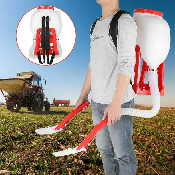OTVIAP Backpack Spreader,20L Large Capacity Manual Seed Spreader Backpack Fertilizer Spreader