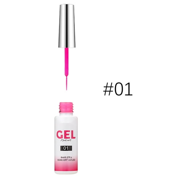 Nail Liner Gel A - Solid Color Nail Art Lining Gel, Hook Edge & Flower Painting Polish for Creative Diy 8Ml, Nail Polish Easter Mother'S Day Nail Care Makeup Organizers