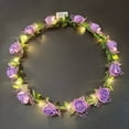 thumbnail image 4 of Nmdmisc LED Flower Headband Crown,Valentine's Day Gifts,Flower Wreath Headband Luminous,Light up Headband LED Hair Accessories Crown Luminous Head Band (Purple), 4 of 6