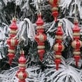 thumbnail image 7 of Plastic Christmas Ball Drop Finial Ornaments Holiday Trees Wreaths & Garland Decor Red Color (3 Pieces), 7 of 7