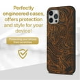 thumbnail image 2 of Case Yard Wooden Case for iPhone-12/12-Pro Soft TPU Silicone cover Slim Fit Shockproof Wood Protective Phone Cover for Girls Boys Men and Women Supports Wireless Charging Wave Pattern Design, 2 of 7