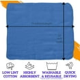 thumbnail image 2 of GREEN LIFESTYLE Blue Shop Towels 12x14, 150 Pack, 100% Cotton Super Absorbent & Durable Shop Rags, Reusable Shop Rags Bulk, Multipurpose Cleaning Towels for Automobiles, Industries, Garage and Home, 2 of 7
