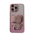 thumbnail image 2 of Venta al por mayor de fábrica Hello Kitty Maquillaje Espejo Titular Caja de teléfono de diamante con brillo de lujo para Iphone 15 14 13 12 11 pro max plus, 2 of 4