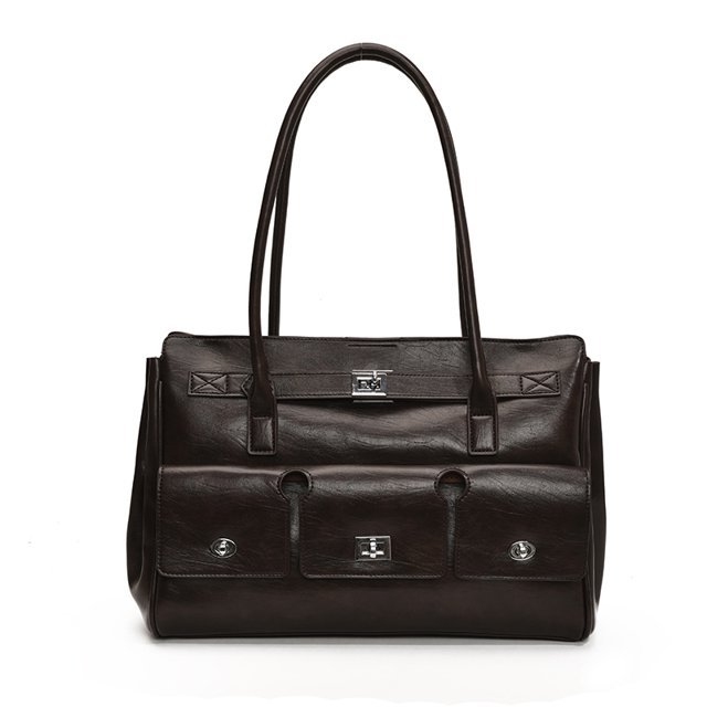Bolso Bolsas Axila para Mujeres Tierras Cuero Gran Capacidad PU