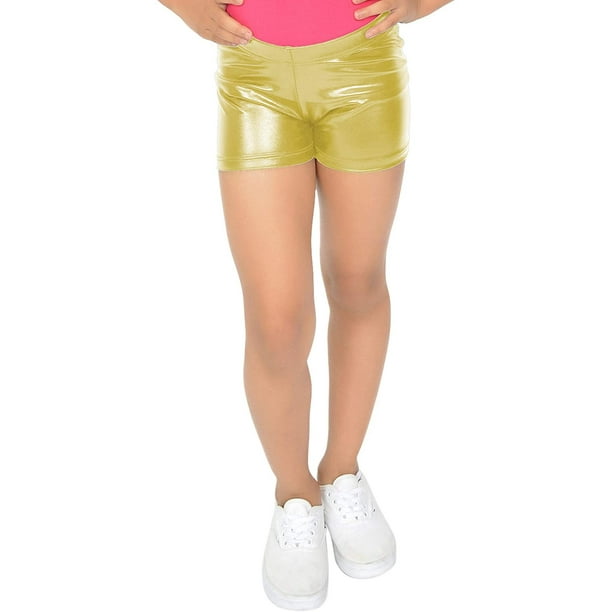 Popular Girls Shiny Metallic Dance Shorts