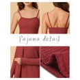 thumbnail image 3 of Pijama de punto para mujer Ropa de dormir casual Pantalones Shrug Cardigan 3ps Lounge Set Medium Red, 3 of 5