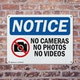 thumbnail image 4 of (2 Pack) No Cameras No Photos No Videos OSHA Notice Sign 18 Inch X 12 Inch Indoor / Outdoor Rust-Free Aluminum Metal Signs for Workplace, Workshop, and Construction Site, Made in the, 4 of 8