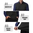 thumbnail image 4 of Pull à Quart de Zip pour Hommes Léger Sweat à Manches Longues, 4 of 4