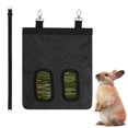 thumbnail image 3 of QLOUNI Guinea pig hay feeder Sack Rabbit Hay Feeder Bag with 2 Holes 600D Oxford Guinea pig cloth clothes pin bag,black&blue, 3 of 8