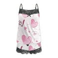 thumbnail image 6 of Sakmal Womens Valentine's Day Lounge Set Tank Tops and Shorts Soft Cute Housewear White Crew Neck Pajama Set for Women L, 6 of 6