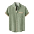thumbnail image 3 of Dpytoraw 2025 Men's Summer Lapel Loose Casual Short Sleeved Shirt Men’s Slim Fit Shirts, 3 of 3