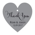 thumbnail image 1 of 100 PCS Thank You Custom Made Heart Shape Hang Tags Personalized Wedding Favor Paper Tags, 1 of 1