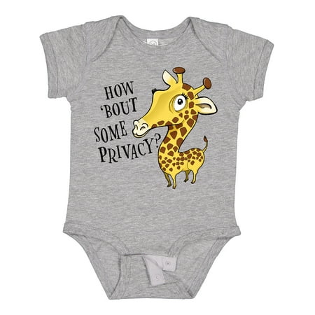 

Inktastic How Bout Some Privacy- Cute Giraffe Gift Baby Boy or Baby Girl Bodysuit