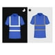 thumbnail image 3 of Camisas de Manga Corta de los Hombres Color Sólido Reflectante Ligero Transpirable Botón de la Camisa de Solapa Fácil, Girar Abajo Cuello Superior, 3 of 5
